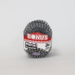 Металеві губки для посуду Bonus Metal Scourer 3 шт 400000135 фото