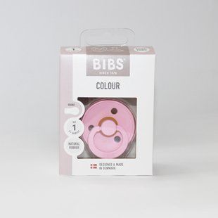 Соска пустушка BIBS Pacifier Colour Latex Size 1 Bubblegum 500000110 фото