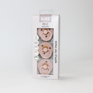 Соска пустушка BIBS Pacifiers Try-it Colour 3 PACK Blush 500000124 фото