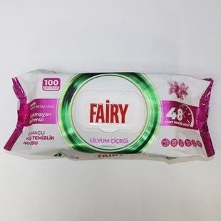 Вологі серветки для прибирання з ароматом лілії Fairy Лілія 100 шт 400000015 фото