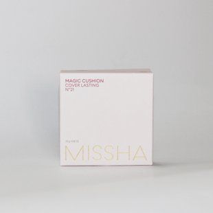 Кушон для обличчя Ідеальне покриття MISSHA MAGIC CUSHION COVER LASTING SPF50+ PA+++, 21 тон світлий Missha-04 фото