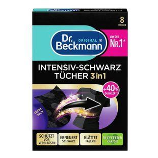 Серветки для відновлення кольору чорних тканин Dr. Beckmann 8 шт 400000110 фото