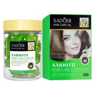 Поживні капсули для волосся з аргановою олією, креатином та алое вера SADOER ARGAN OIL ALOE SMOOTH HAIR CARE CAPSULES 30 шт 20261203250 фото