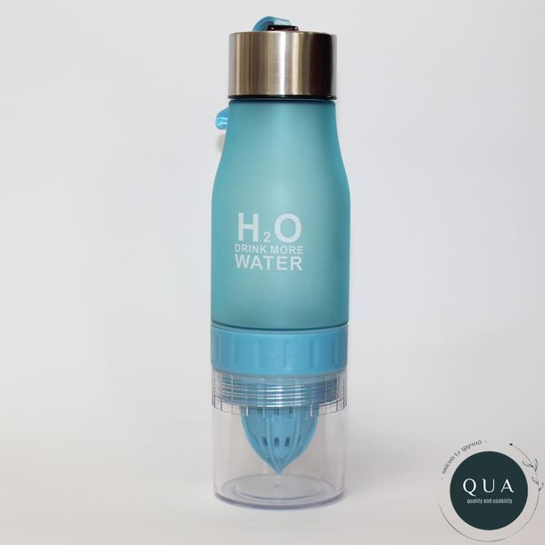 Пляшка для води із соковижималкою H2O Water Bottle 650мл., різні кольори 700000018 фото