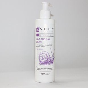 Крем для рук та нігтів з алантоїном, муцином равлика та олією каріте Shelly Hand and Nail Cream, 250 мл Shelly-04 фото