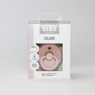 Соска пустушка BIBS Pacifier Colour Latex Size 1 Blush 500000105 фото