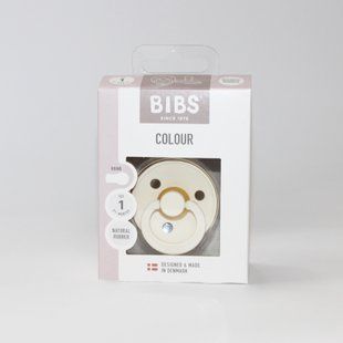 Соска пустушка BIBS Studio Pacifier Colour Jasmine Latex Size 1 Ivory 500000108 фото
